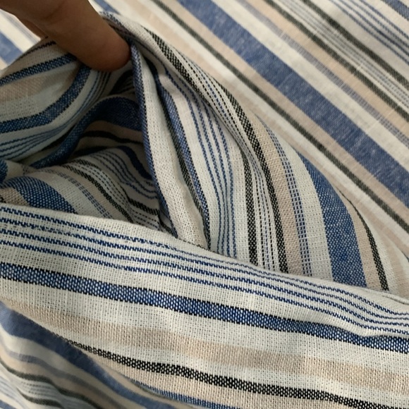 Woman Within Straight Leg Stripe Linen NWT Pants    size 26 - Picture 9 of 11